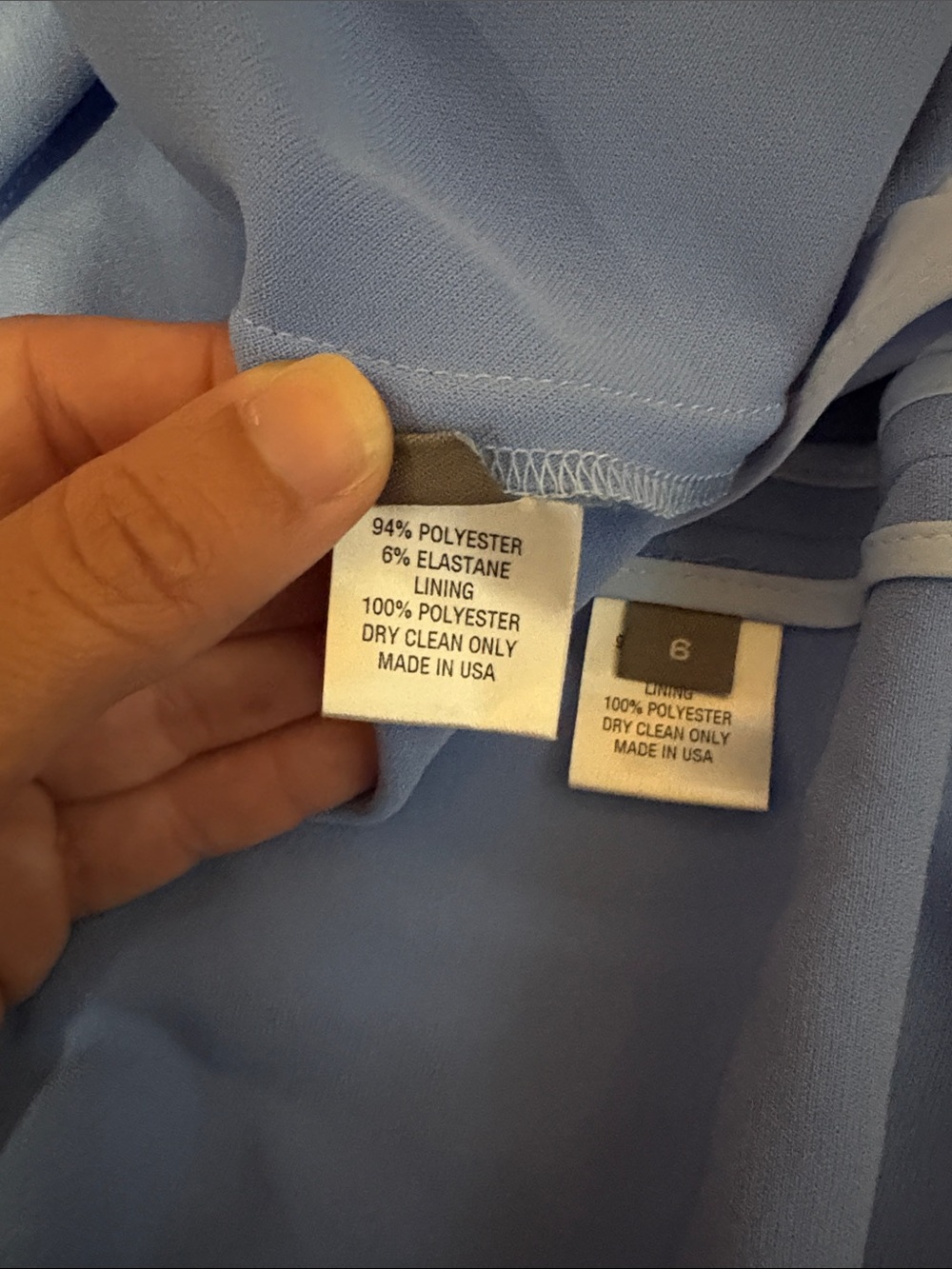 Lela Rose Powder Blue Blazer/Tank Set Blazer SZ 6 Tank SZ 10 EUC - Picture 5 of 5